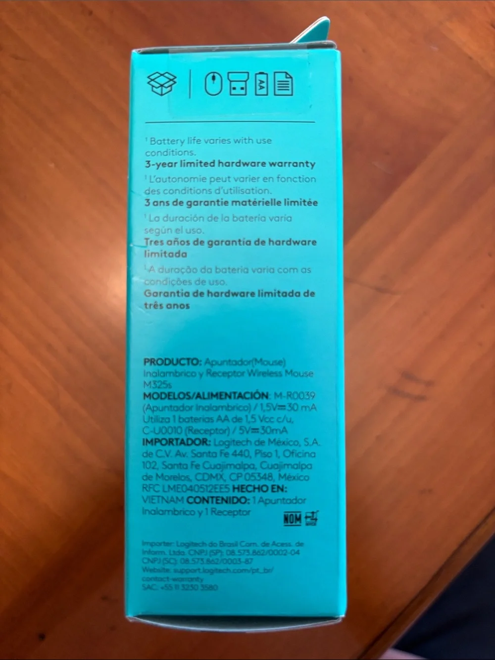 NIB LOGITECH RED WIRELESS MOUSE